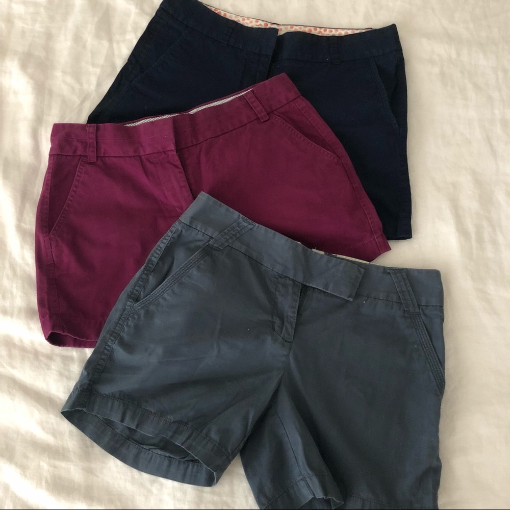 Jcrew maroon chino shorts sz 0